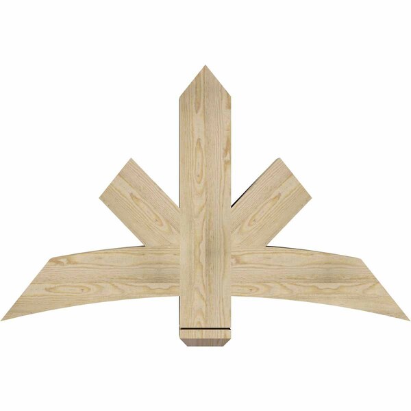 Ekena Millwork Alberta Rough Sawn Timber Gable Bracket, Douglas Fir, 48"W x 30"H x 6"D x 6"F, 15/12 Pitch GBW048X30X0606ALB00RDF - main